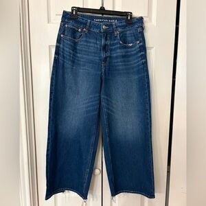 American Eagle Outfitters Super High-Rise Baggy Wide Leg Ankle 6 Short